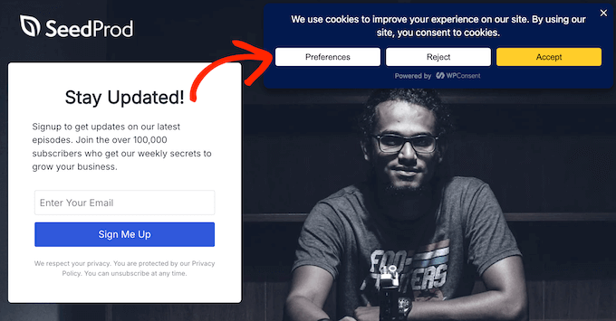 préférences-cookies-consentement Allowing users to edit their cookie preferences on your WordPress website, blog, or online store