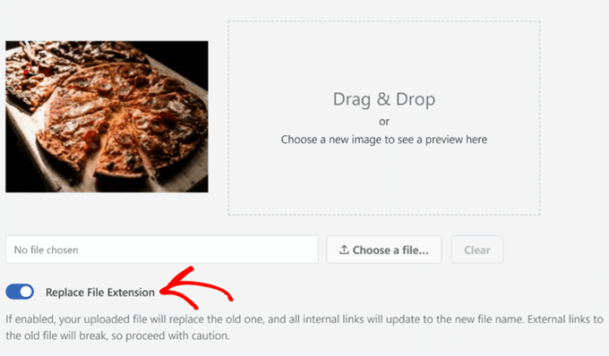Rechercher et remplacer tout - Changer l'extension de l'image Search & Replace Everything - Change image extension